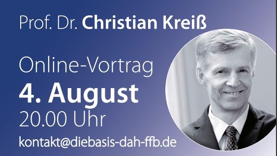 Online-Vortrag Prof. Dr. Christian Kreiß