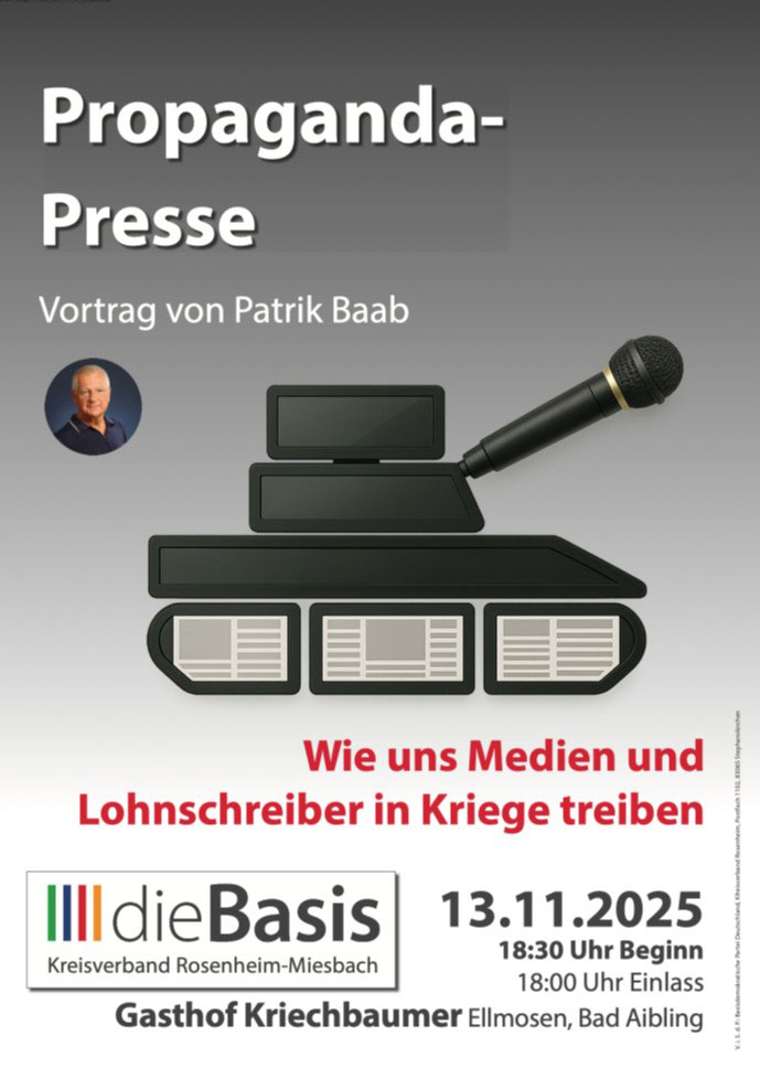 Vortrag: Propaganda-Presse: Wie uns Medien und Lohnschreiber in Kriege treiben