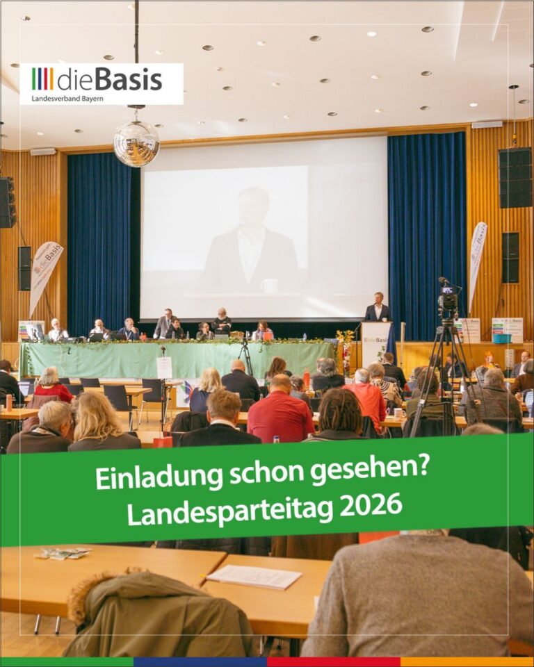 Beitragsbild zur Pressemitteilung dieBasis Landesverband Bayern - Landesparteitag 2026