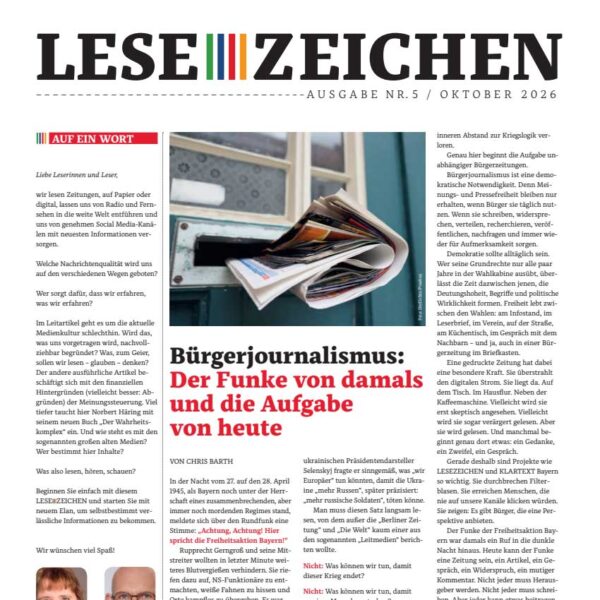 Beitragsbild zum dieBasis LESEZEICHEN Oktober 2026